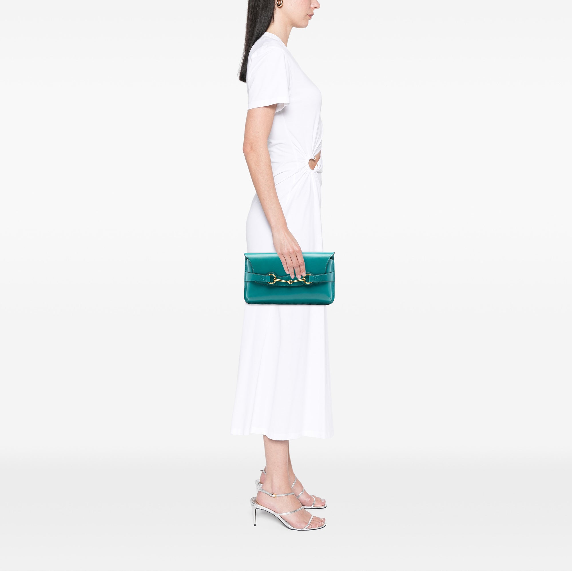 Calfskin Bright Bit Clutch