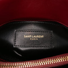Medium Calfskin and Suede Chevron Monogram College Satchel