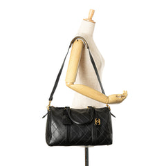 Medium Diamond Stitch Lambskin Satchel