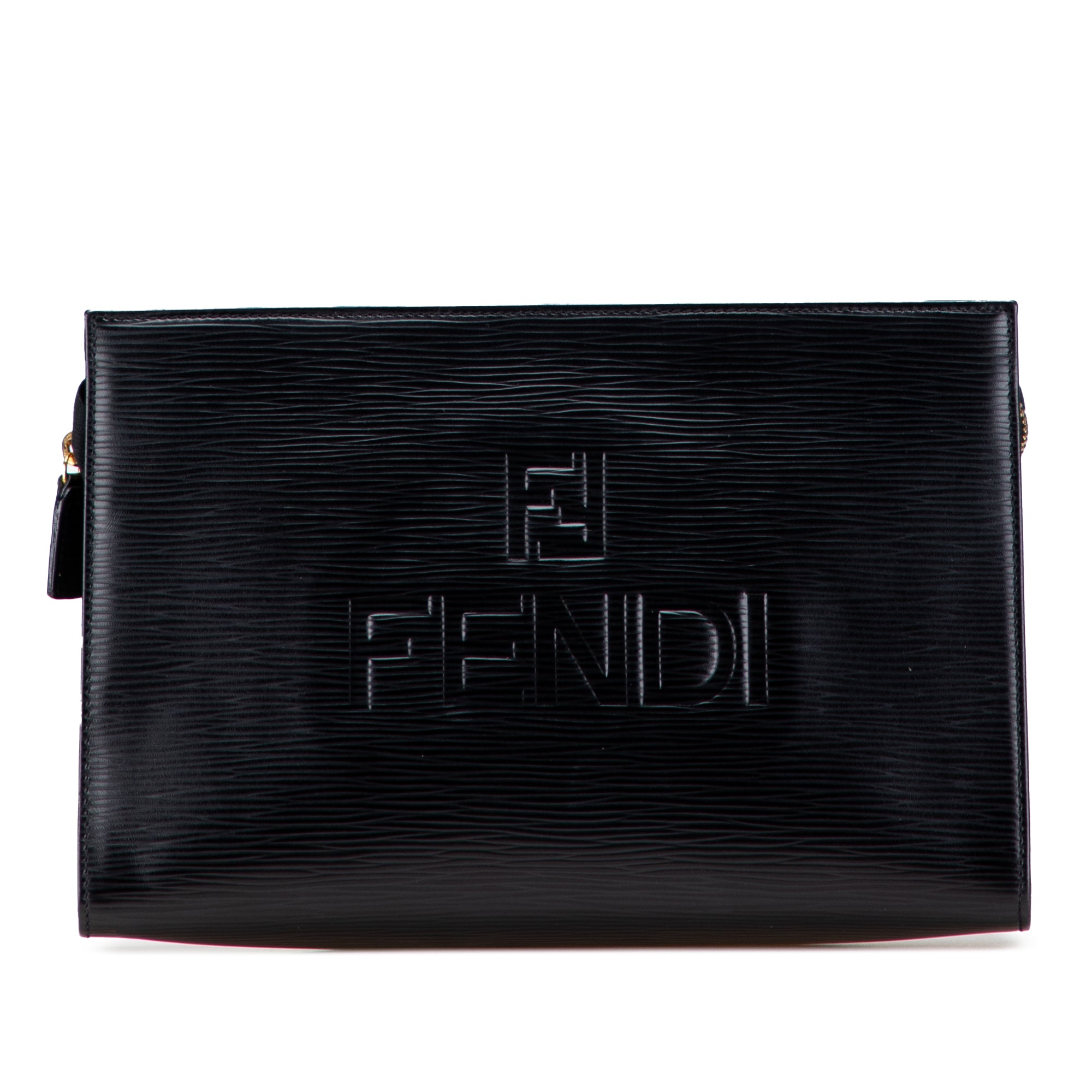 Leather Logo Clutch