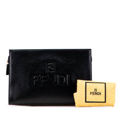 Leather Logo Clutch