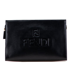 Leather Logo Clutch