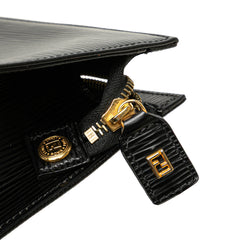 Leather Logo Clutch
