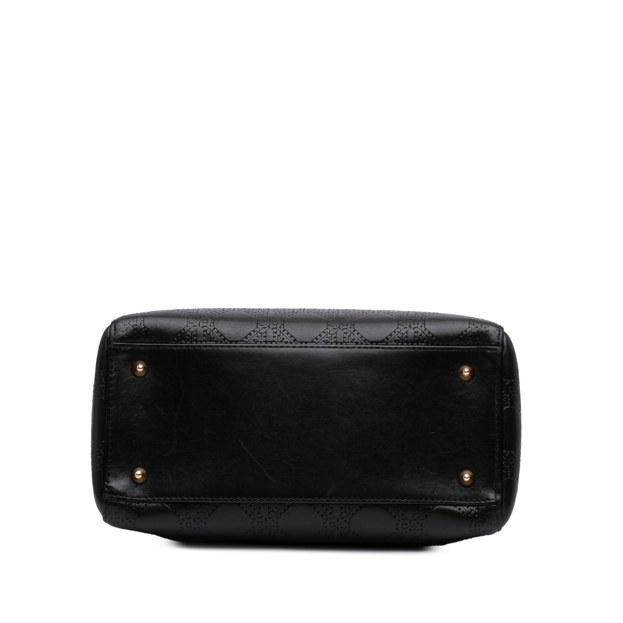 Medium Calfskin Cannage Embossed Lady Dior