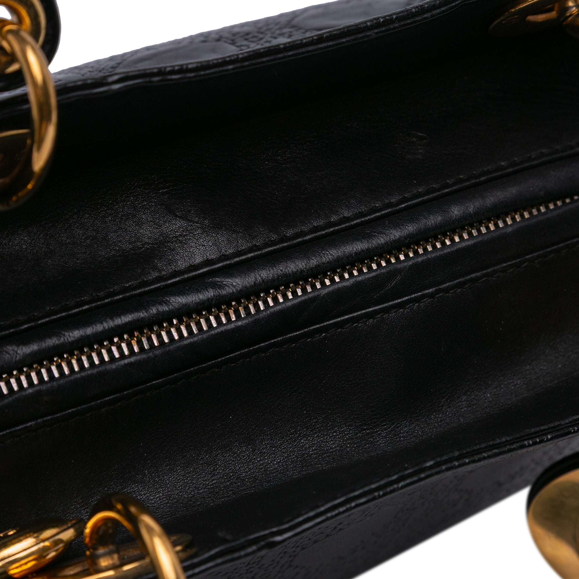 Medium Calfskin Cannage Embossed Lady Dior