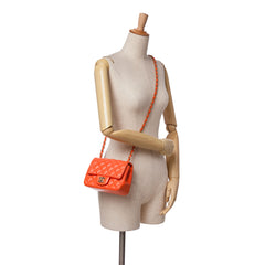 Mini Square Classic Lambskin Single Flap
