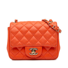 Mini Square Classic Lambskin Single Flap