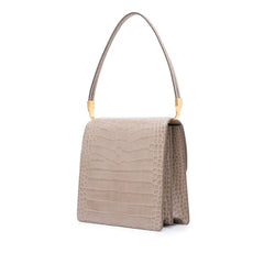 Embossed Leather Ely Shoulder Bag