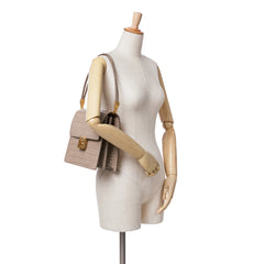 Embossed Leather Ely Shoulder Bag