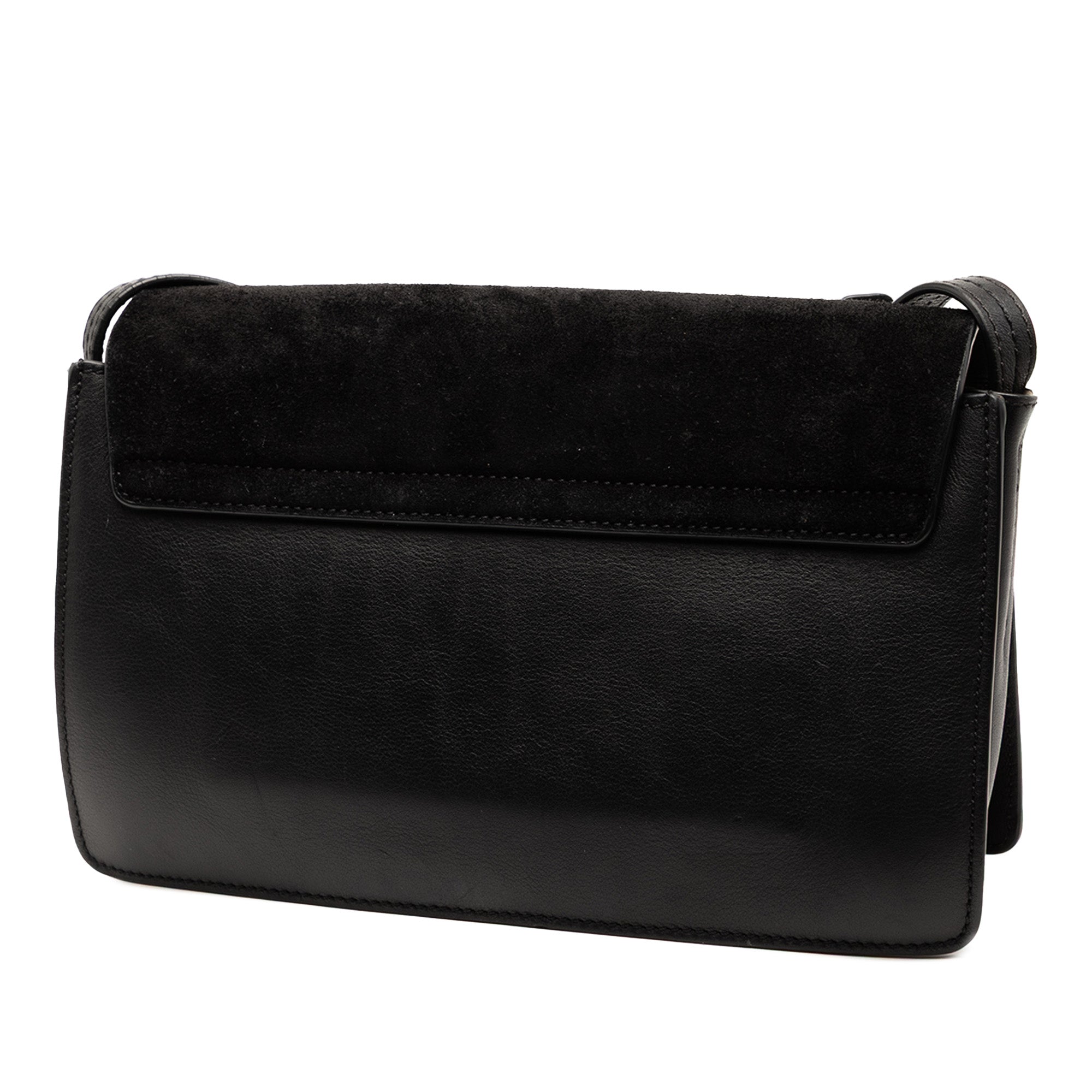 Small Suede and Calfskin Faye Crossbody