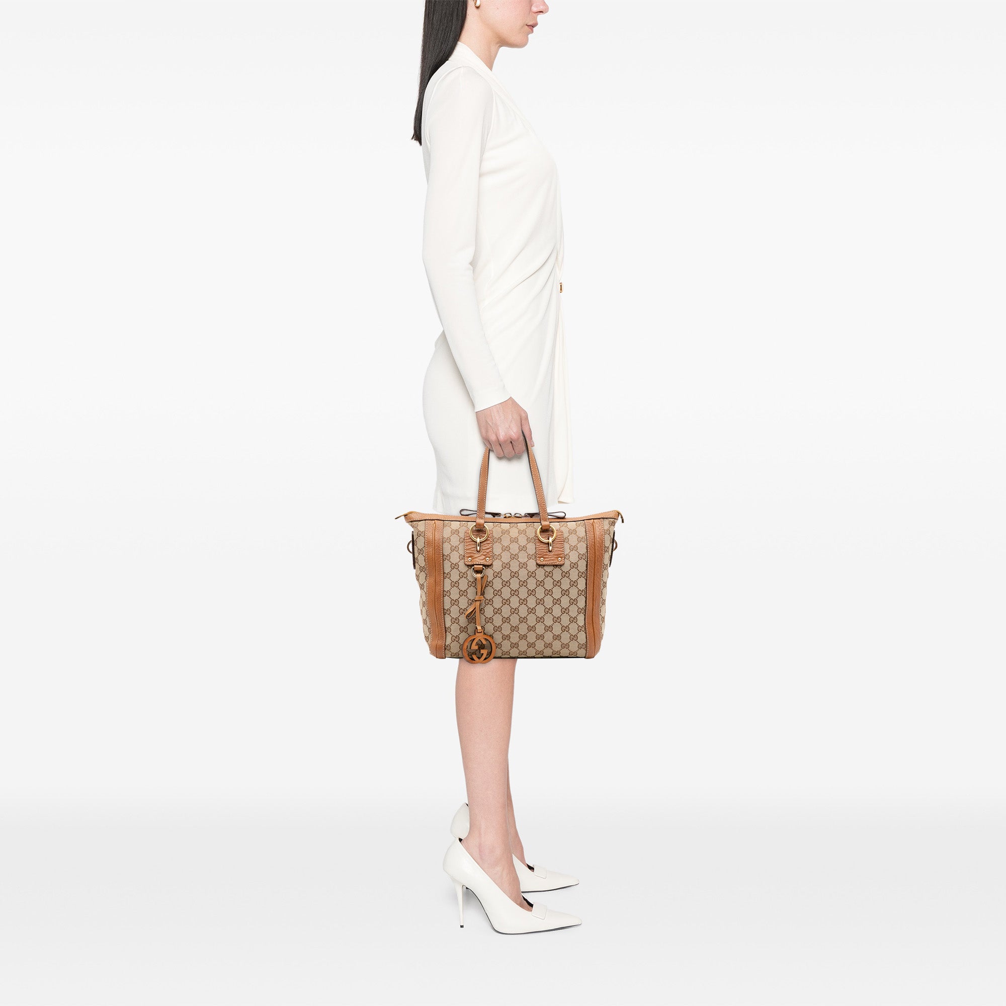 Medium GG Canvas Charm Satchel