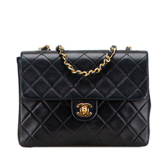Mini Square Quilted Lambskin Single Flap