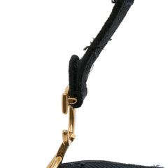 Camouflage Embroidered Canvas Saddle Bag