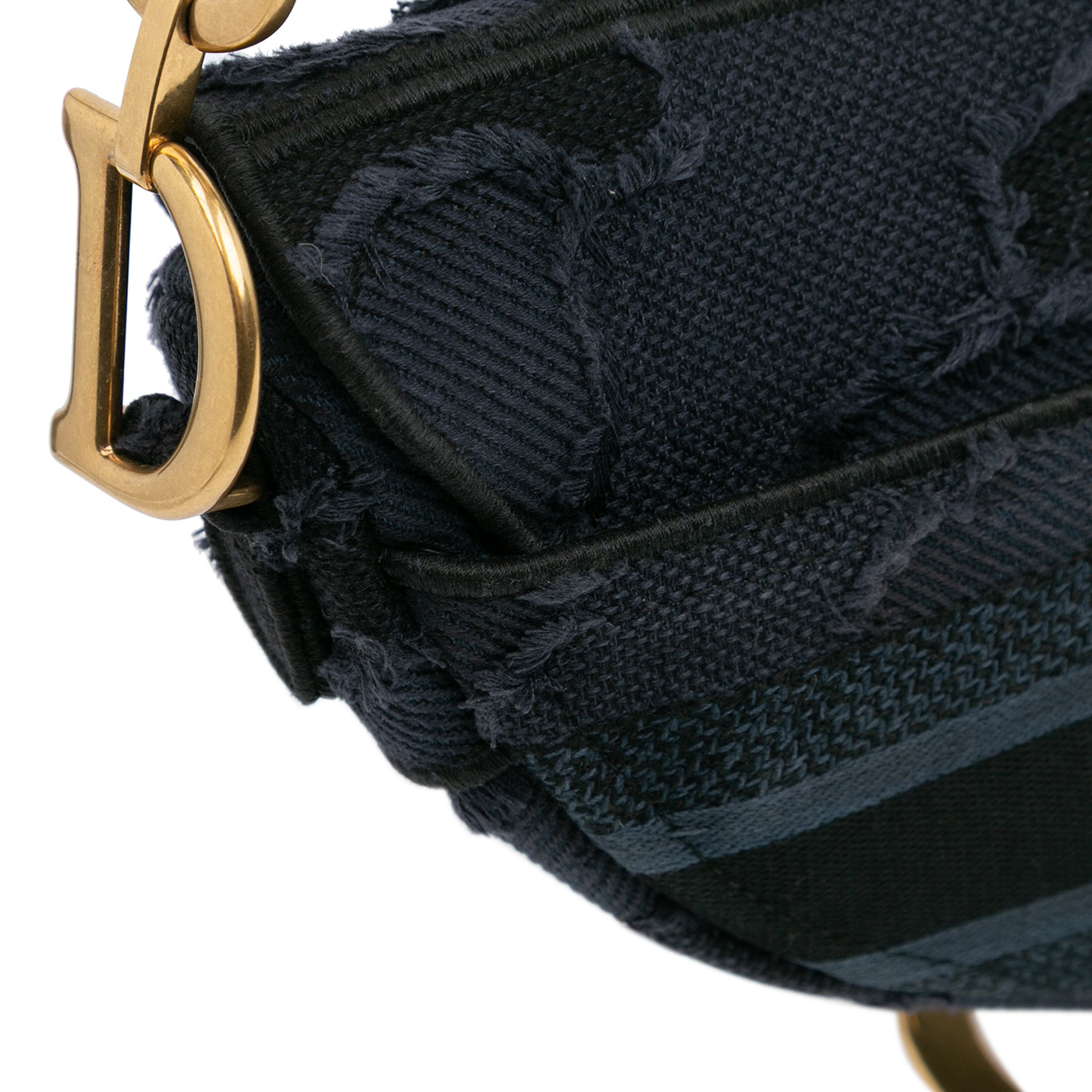 Camouflage Embroidered Canvas Saddle Bag