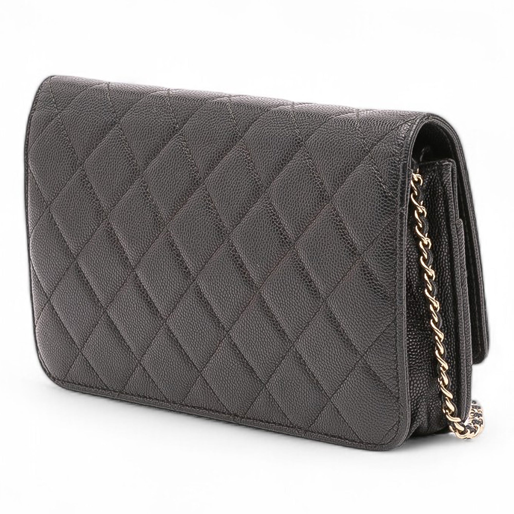 Quilted Caviar Golden Class Wallet On Chain