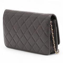Quilted Caviar Golden Class Wallet On Chain
