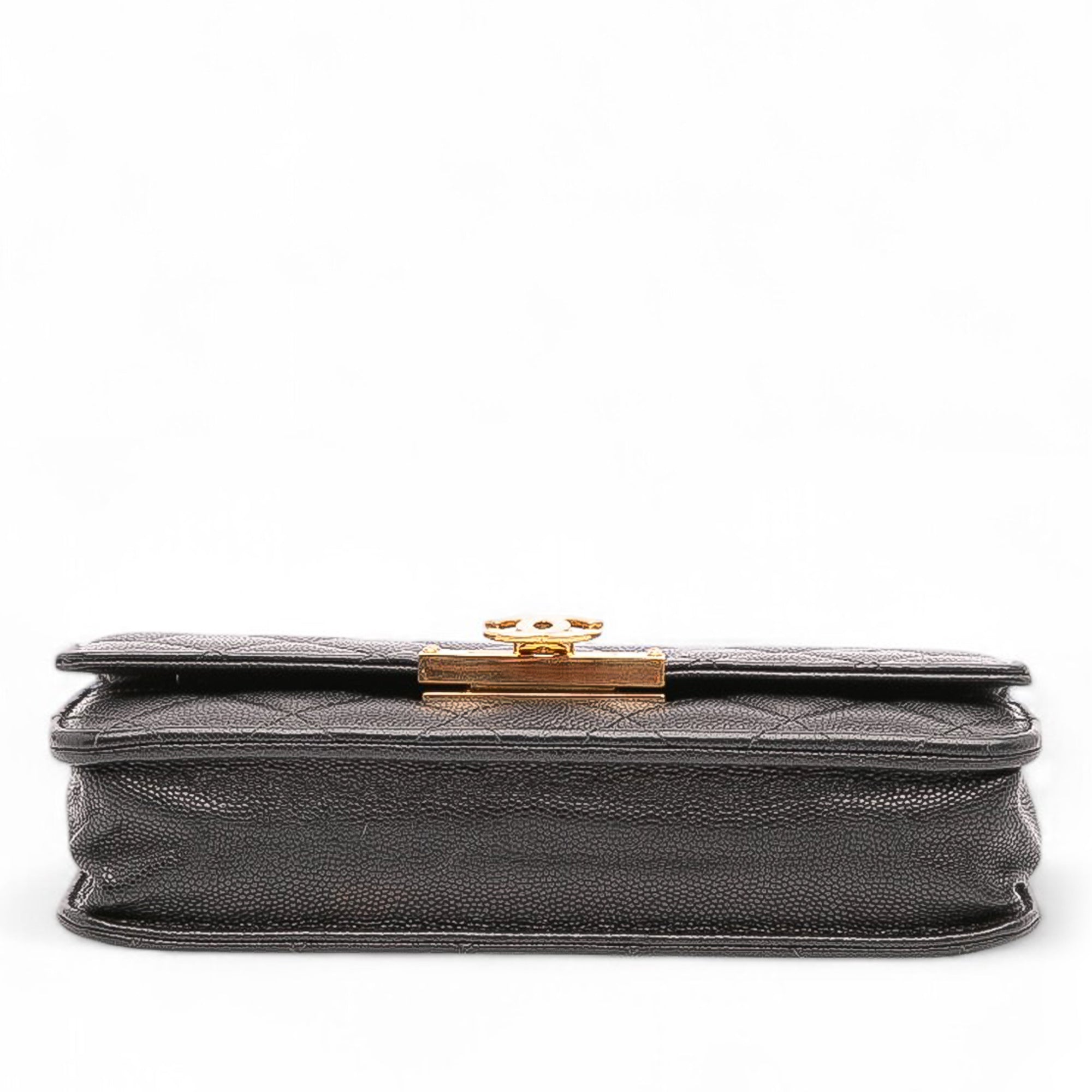 Quilted Caviar Golden Class Wallet On Chain