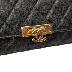 Quilted Caviar Golden Class Wallet On Chain