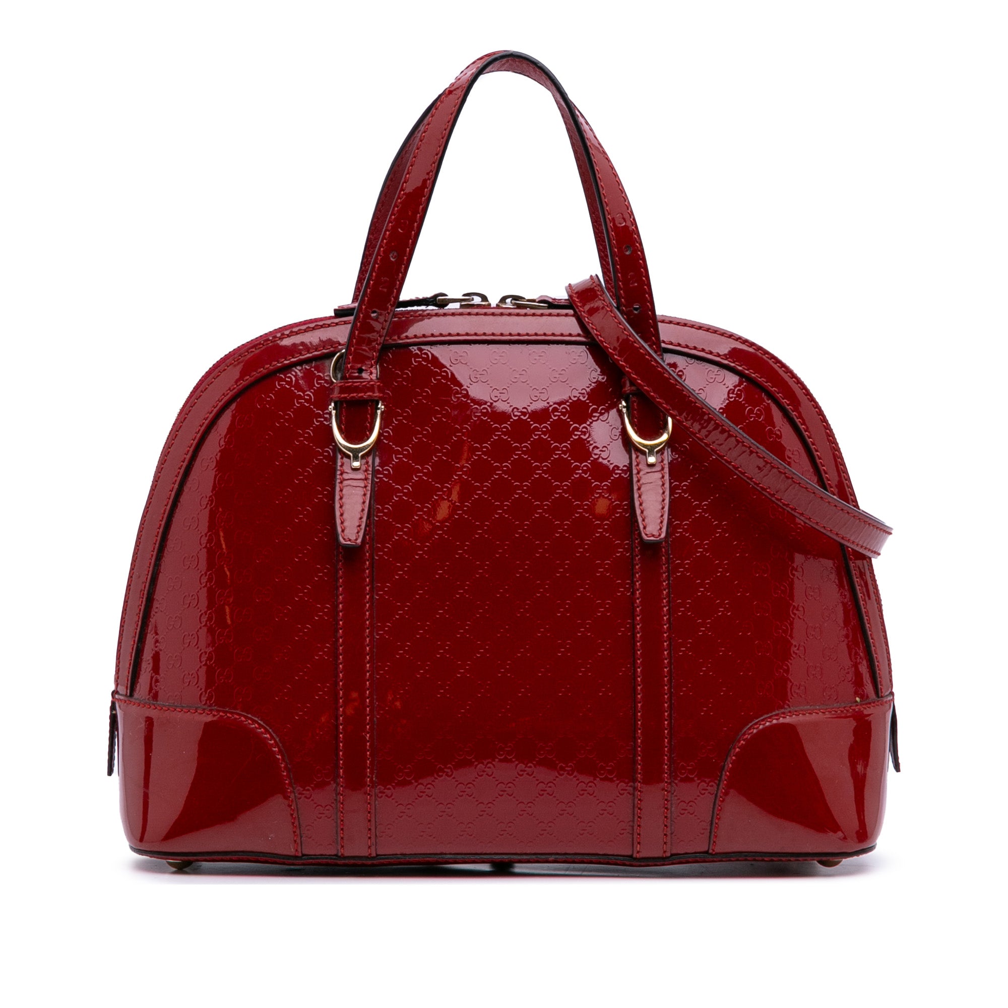 Medium Microguccissima Patent Nice Dome Satchel