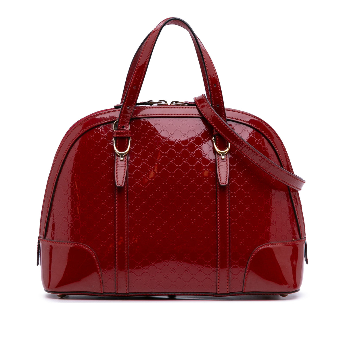 Medium Microguccissima Patent Nice Dome Satchel