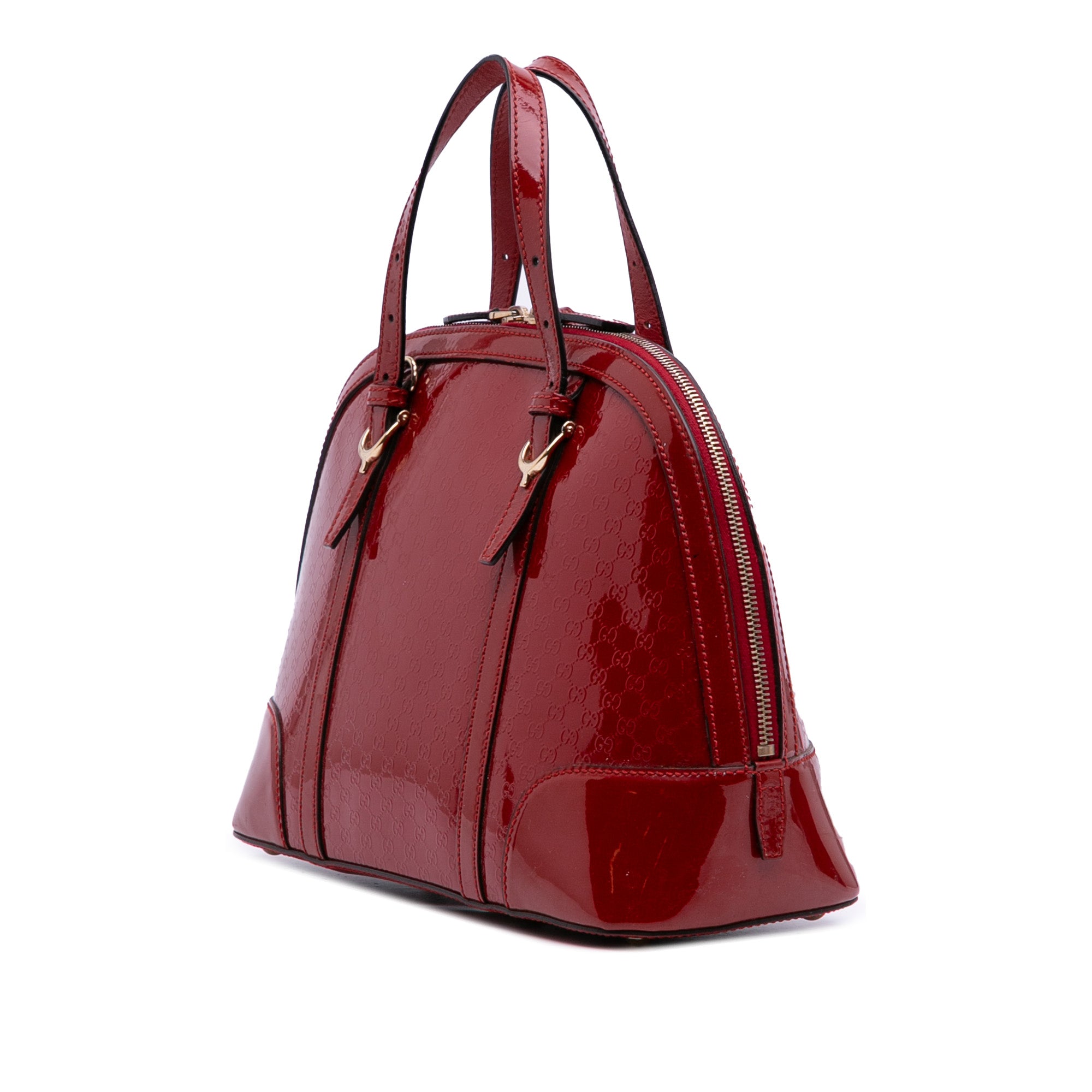 Medium Microguccissima Patent Nice Dome Satchel