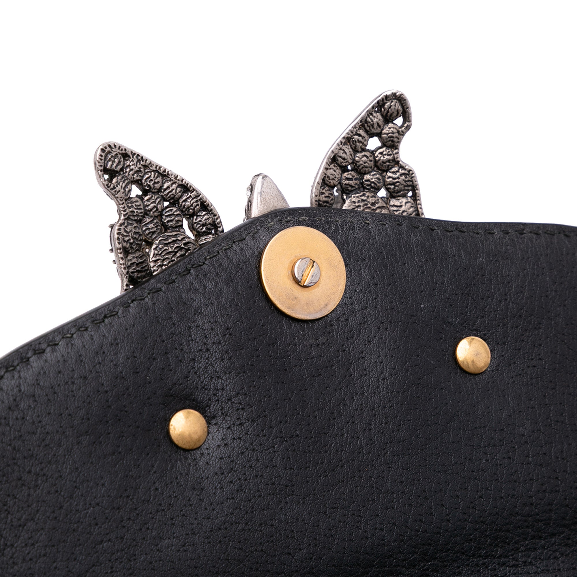 Small Leather Linea Totem Crystal Butterfly Crossbody