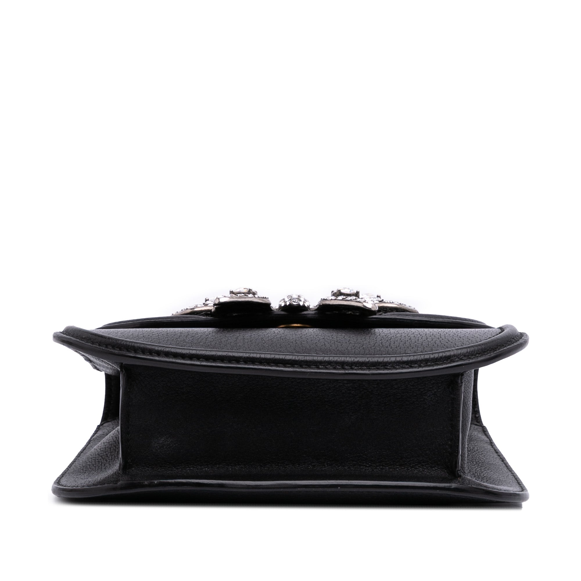 Small Leather Linea Totem Crystal Butterfly Crossbody