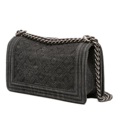 Old Medium Quilted Denim Boy Flap