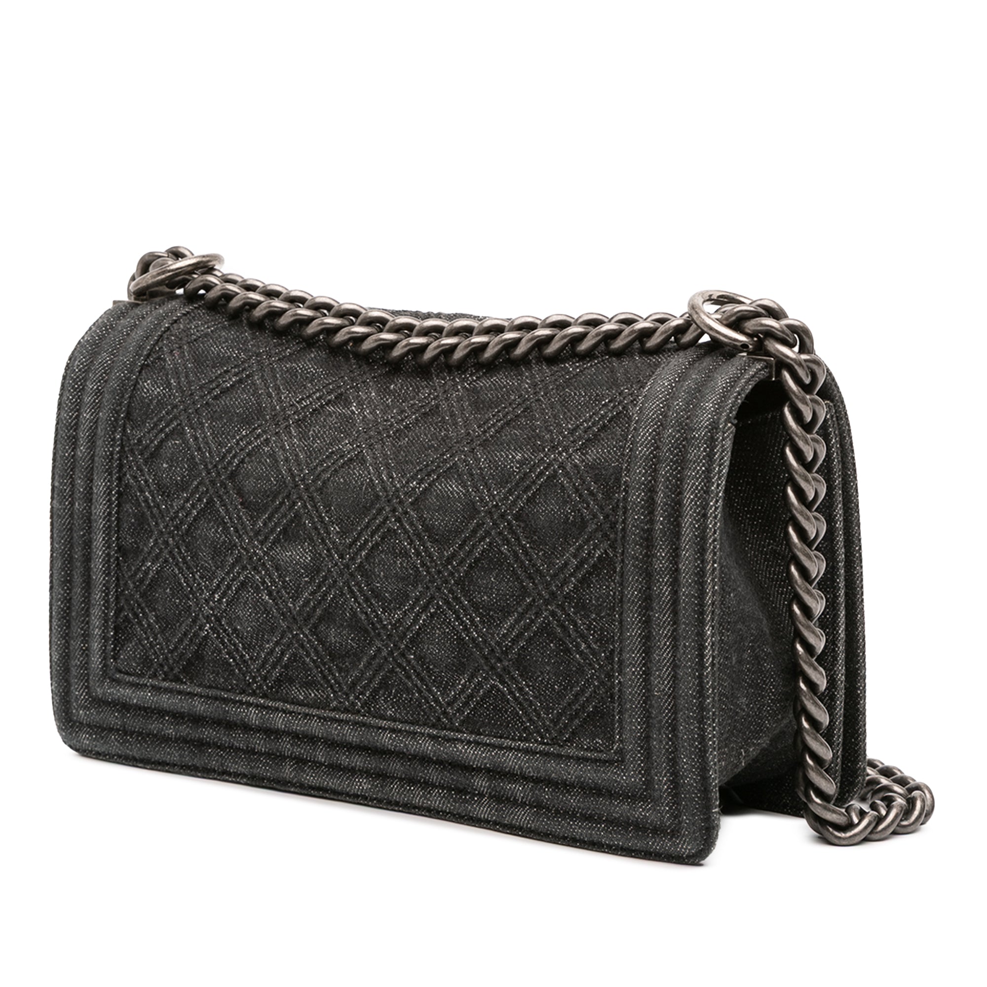 Old Medium Quilted Denim Boy Flap