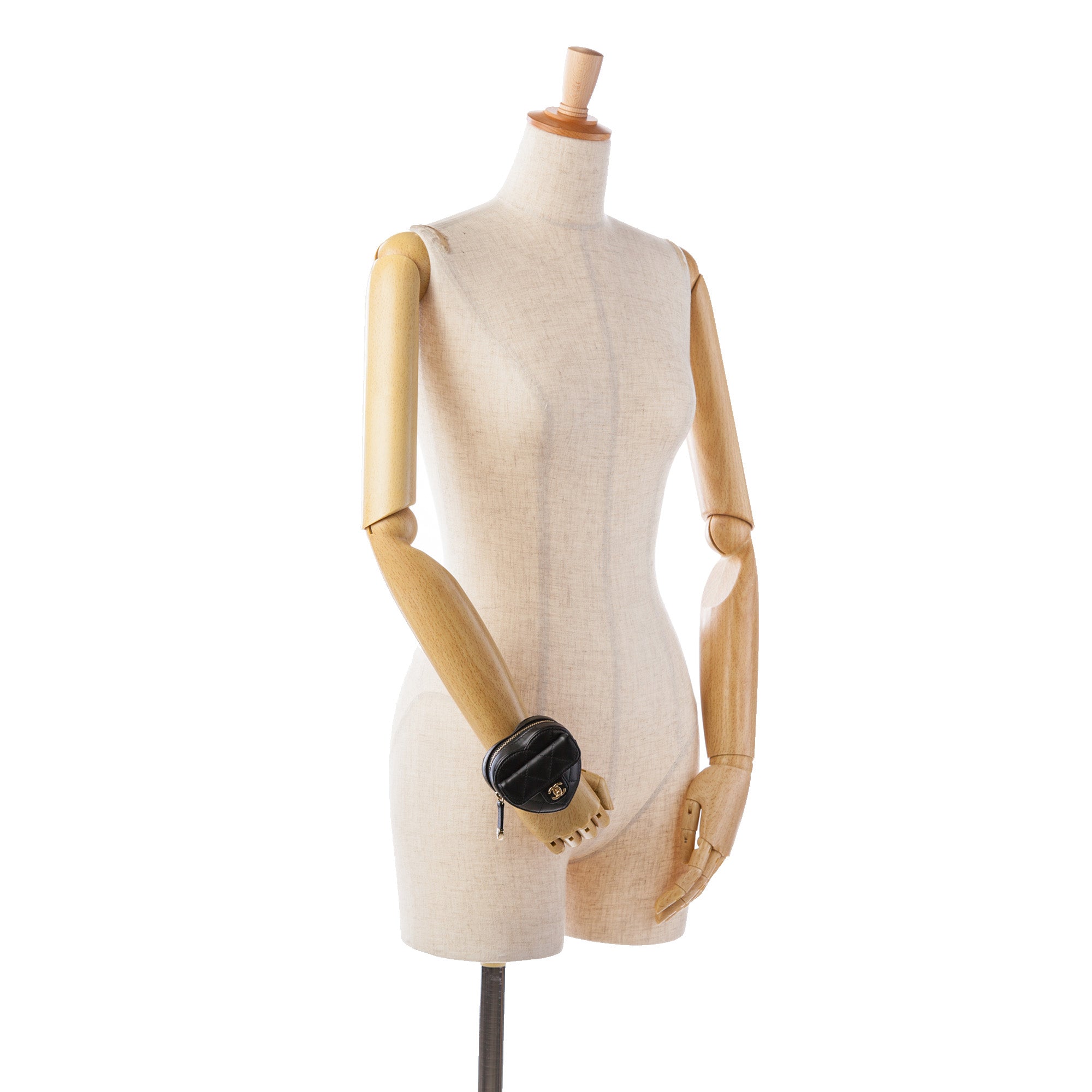Lambskin CC In Love Heart Zipped Arm Coin Purse