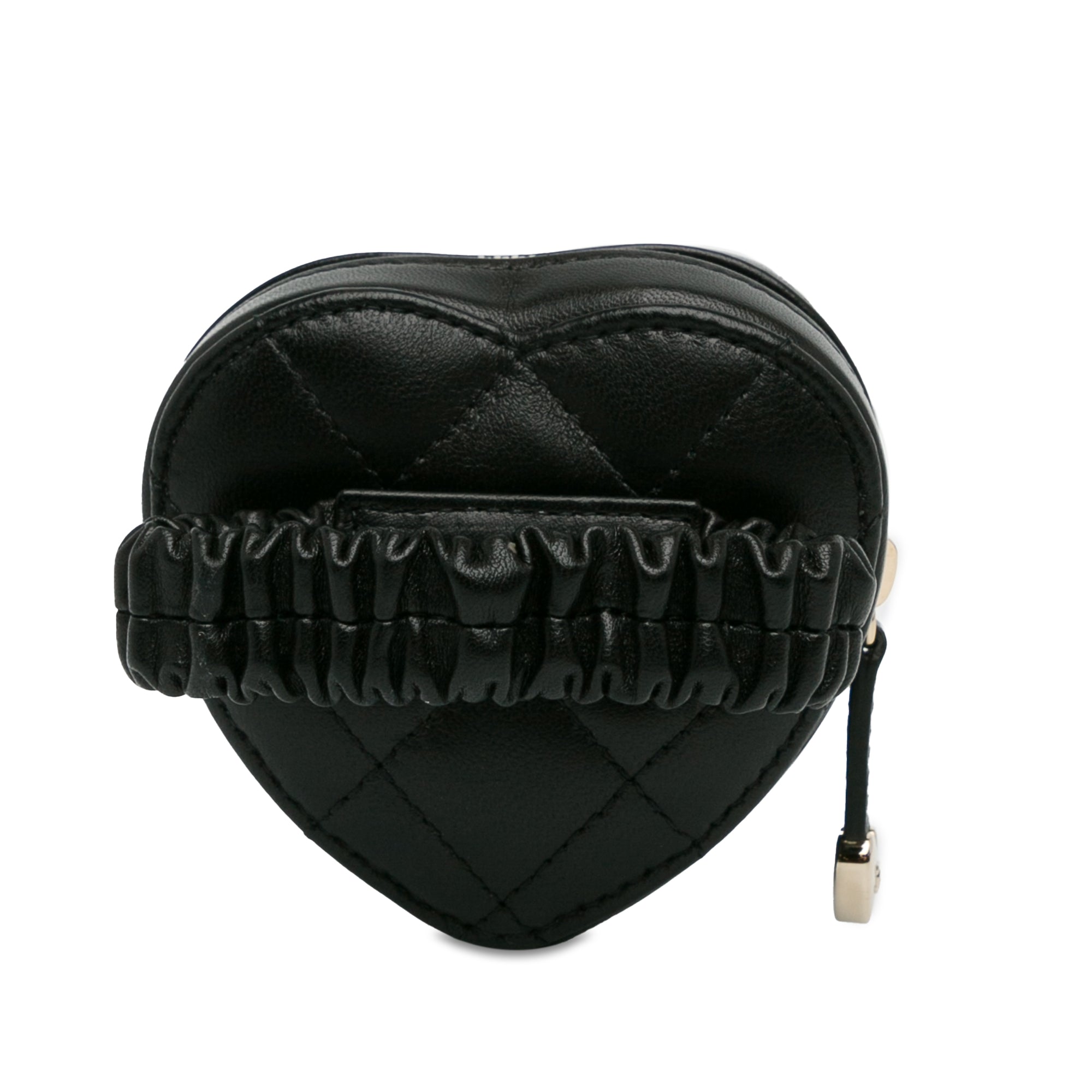 Lambskin CC In Love Heart Zipped Arm Coin Purse_2