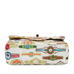 Mini Rectangular Classic Printed Satin Cuba Single Flap