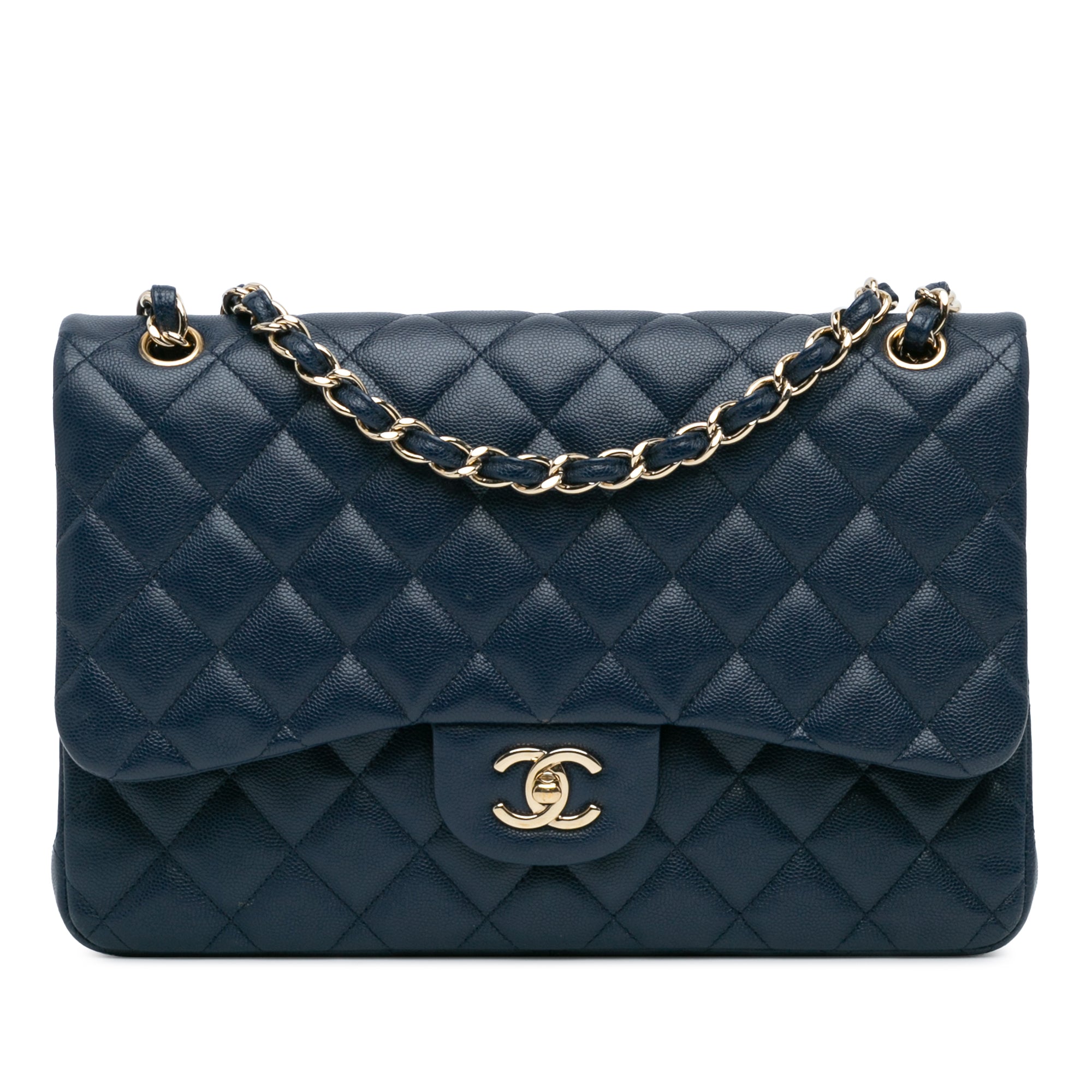 Jumbo Classic Caviar Double Flap