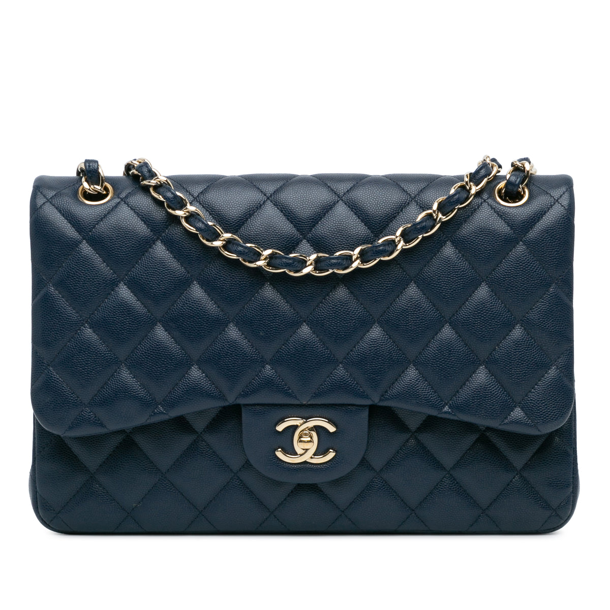 Jumbo Classic Caviar Double Flap