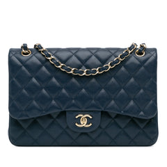 Jumbo Classic Caviar Double Flap