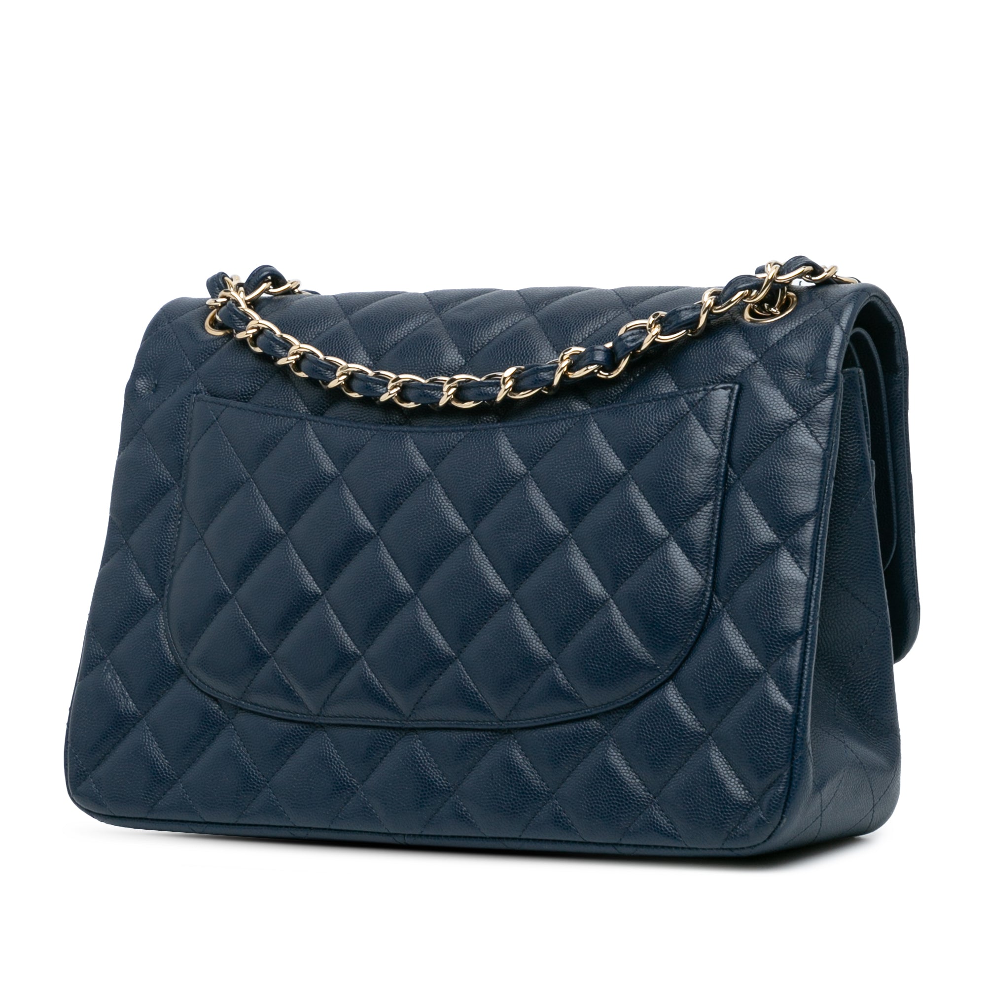 Jumbo Classic Caviar Double Flap