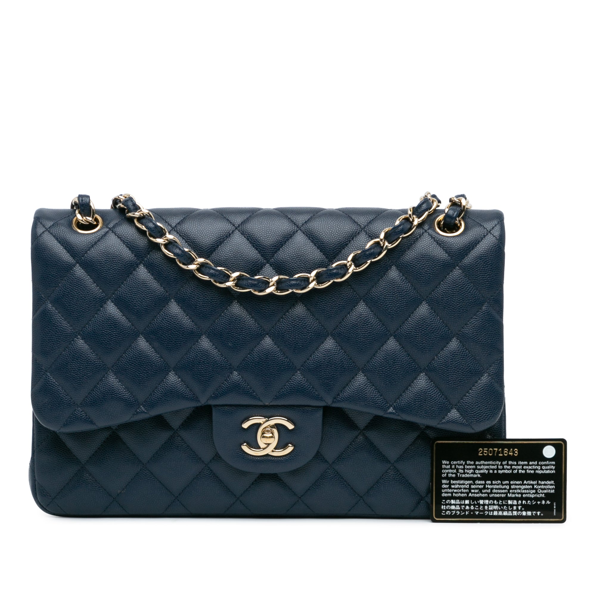 Jumbo Classic Caviar Double Flap