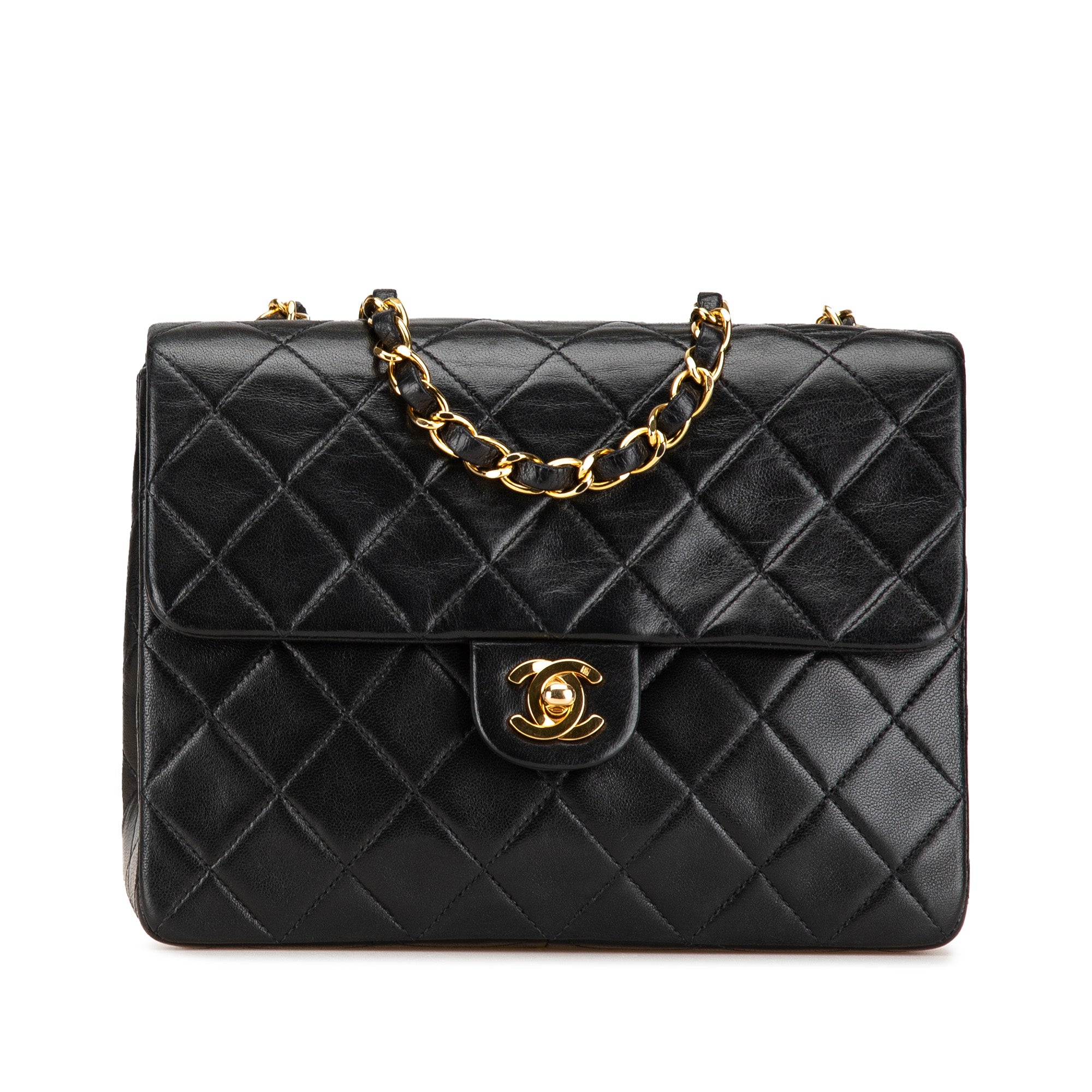 CC Quilted Lambskin Chain Flap