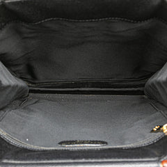 CC Caviar Wood Top Handle Tote
