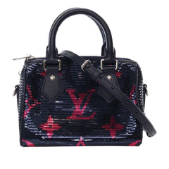 LV Night Monogram Giant Sequins Speedy Bandouliere 18