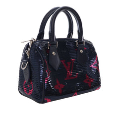 LV Night Monogram Giant Sequins Speedy Bandouliere 18