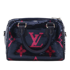 LV Night Monogram Giant Sequins Speedy Bandouliere 18