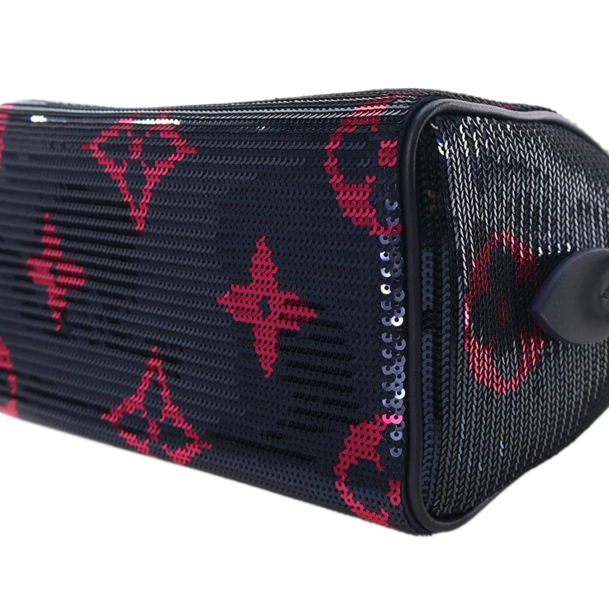 LV Night Monogram Giant Sequins Speedy Bandouliere 18