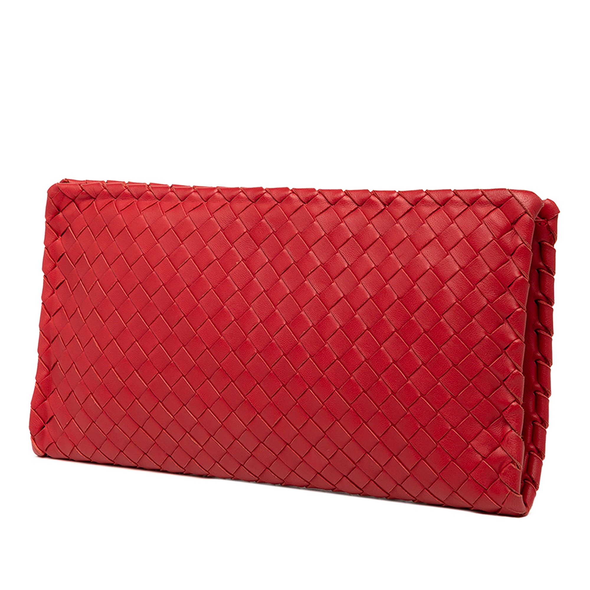 Nappa Intrecciato Turn Lock Clutch
