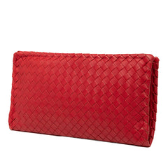 Nappa Intrecciato Turn Lock Clutch
