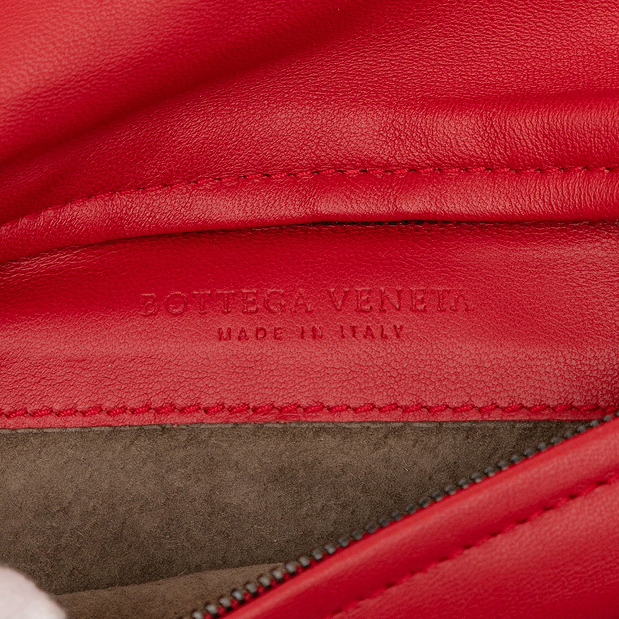 Nappa Intrecciato Turn Lock Clutch