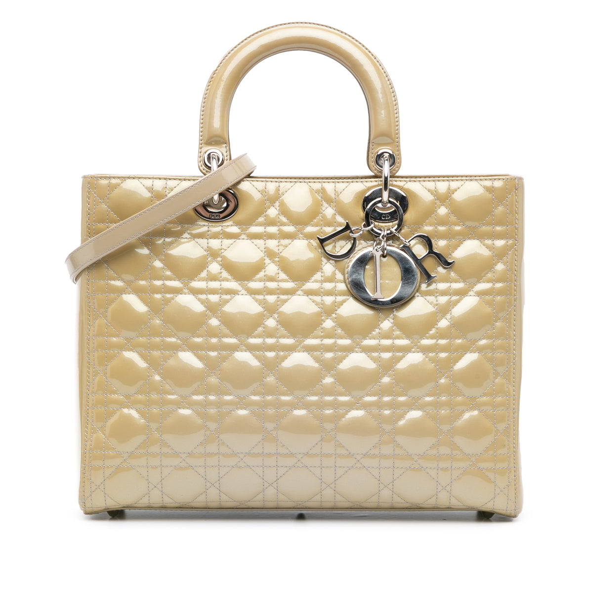 Large Patent Cannage Lady Dior