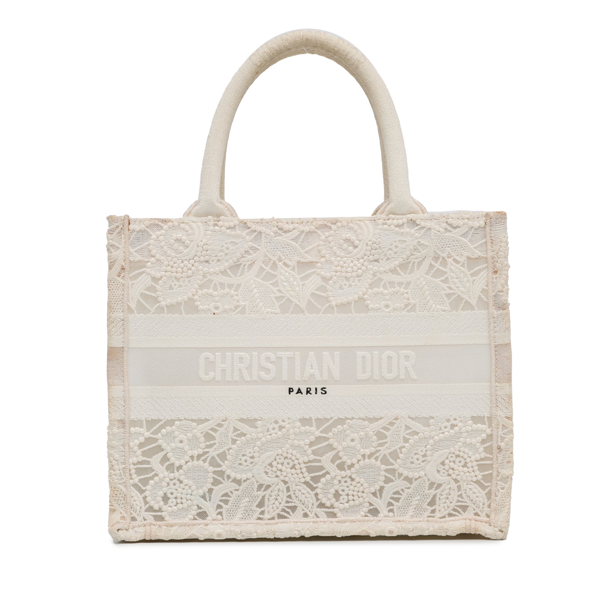 Small D-Lace Embroidery Book Tote