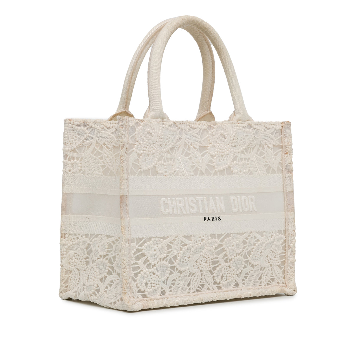 Small D-Lace Embroidery Book Tote