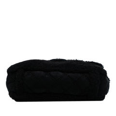 Medium Shearling Pearl Studded Flap